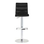 Tabouret de bar Dave Cuir véritable - Noir