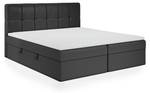 Boxspringbett Mokpo Marmor Schwarz Dekor - Breite: 204 cm