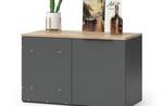 Eckkommode Wido 47678 Braun - Grau - Holzwerkstoff - 80 x 50 x 40 cm