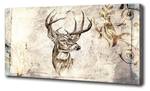 Wandbild Hirsch 100 x 50 cm