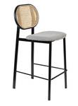 Tabouret de bar Spike Gris - Rotin - 53 x 94 x 42 cm