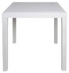 Table d'extérieur Agrigento Blanc Blanc - Matière plastique - 79 x 72 x 79 cm