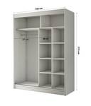 Kleiderschrank Schlafzimmer Keula Weiß - Tiefe: 150 cm