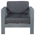 Fauteuil d'extérieur Avise Gris - Métal - Textile - 81 x 62 x 70 cm