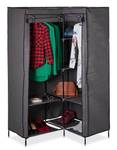 Armoire de coins en tissu Anthracite - Noir