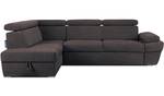 Ecksofa RATLO links Blau - Braun - Textil - Holz teilmassiv - 270 x 110 x 190 cm