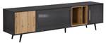 TV-Schrank Raffinierte Eleganz Ⅰ Grau - Holzwerkstoff - Holz teilmassiv - 40 x 55 x 200 cm