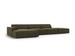 Ecksofa JODIE 5 Sitzplätze Grün