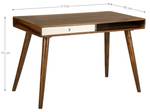Schreibtisch 117x75x60cm Braun Braun - Massivholz - 72 x 16 x 126 cm