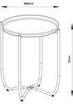 Tabletttisch Sandefjord Schwarz - Höhe: 53 cm