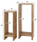 Beistelltisch Razz (2er Set) Beige - Massivholz - 35 x 86 x 25 cm