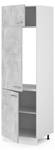 Armoire pour frigo R-Line 30254 Imitation béton - Blanc