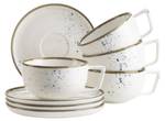 Kaffeetassen-Set Pintar 8-tlg. Beige - Blau