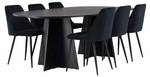 Essgruppe Bootcut 55 (7-teilig) Schwarz - Massivholz - 115 x 75 x 230 cm