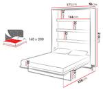 Schrankbett Bed Concept BC-12 Hochglanz Weiß