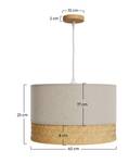 Suspension Baikal Beige - Bambou - 40 x 25 x 40 cm