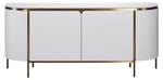 Buffet STILIG SB180 2D Blanc - Bois manufacturé - Matière plastique - 180 x 90 x 40 cm