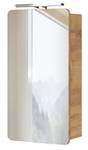 Spiegelschrank 40cm mit LED-Beleuchtung Braun - Holzwerkstoff - 40 x 75 x 16 cm