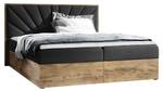 Boxspringbett Wood VII Schwarz - Breite: 128 cm