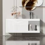 LED-Sideboard Neptunus Ⅲ Weiß - Holzwerkstoff - Metall - Massivholz - Holzart/Dekor - 35 x 74 x 140 cm