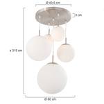 Lampada da soffitto Bollique 5 luci Nichel opaco