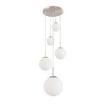 Lampada da soffitto Bollique 5 luci Nichel opaco