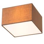 Lampada da soffitto Borris tessuto / ferro - Noce di cocco Marrone - Larghezza: 30 cm