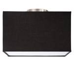 Lampada da soffitto Borris tessuto / ferro - Nero - Larghezza: 30 cm