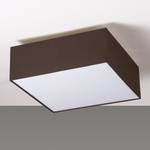 Lampada da soffitto Borris tessuto / ferro - Noce di cocco Marrone - Larghezza: 50 cm