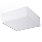 Lampada da soffitto Borris tessuto / ferro - Bianco - Larghezza: 50 cm