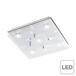 Lampada da soffitto Chiron 5 luci LED Cromo/Vetro Color argento