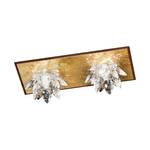 Deckenleuchte  Fiore Cristallo Metall/Glas - Gold - 2-flammig