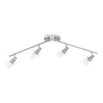 Lampada da soffitto Hara Ferro Color argento 4 luci