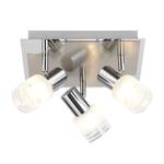 Plafondlamp Lea metaal/zilverkleurig glas 3 lichtbronnen