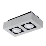 Plafondlamp Loke aluminium/staal - Aantal lichtbronnen: 2