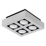Plafondlamp Loke aluminium/staal - Aantal lichtbronnen: 4