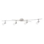 Lampada da soffitto Marlow Nichel opaco - Color argento - 4 luci