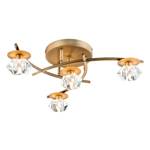 Lampada da soffitto Oberon Ferro Color oro 4 luci