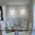 Wand- en plafondlamp Ouadrifoglio glas/staal - wit - 2 lichtbronnen