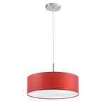 Suspension Shade Fer / Tissu - 3 ampoules - Rouge - Abat-jour diamètre : 40 cm