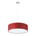 Pendelleuchte Shade Eisen / Stoff - 3-flammig - Rot - Durchmesser Lampenschirm: 60 cm