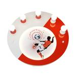 Lampada da soffitto Soccer 5/54 Legno 5 luci - Rosso / Bianco