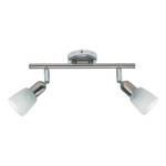 Wandleuchte Sally- Metall/Glas Silber - 2-flammig