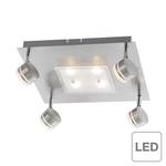 LED-Deckenleuchte Trilok Metall/Glas - Silber