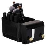 Kosmetik Organizer Wand Schwarz - Gold - Kunststoff - 24 x 10 x 13 cm