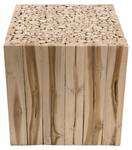 Quadratisches Sofaende Beige - Massivholz - 45 x 45 x 45 cm
