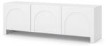 Meuble tv ARCO RTV150 3D Blanc - Bois manufacturé - Matière plastique - 150 x 49 x 35 cm