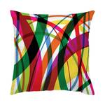 Sierkussen Rainbow Roze - Geel - Textiel - 40 x 40 cm