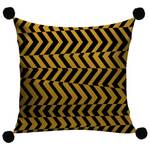 Coussin décoratif Colva Tissu - Noir / Jaune doré