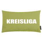 Coussin décoratif Kreisliga Tissu - Vert herbe / Blanc